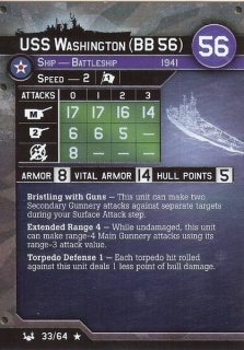 Axis & Allies War at Sea Set V Ise 32/39 NO CARD 